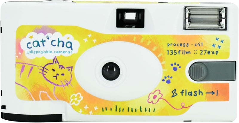 Retocolor Cat'cha 35mm Disposable Film Camera 27EXP, ISO400, Color Negative Film, Focus Free, Easy to Use, Built in Flash, Single Use (Film and Battery Included) (CAT'CHA) - Image 4